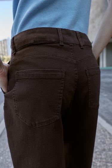 PANTALON BALLOON À PINCES - Marron de Zara - Image 3