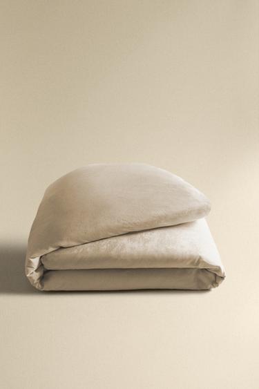 HOUSSE DE COUETTE SATIN JACQUARD MARBRE - Beige de Zara - Image 4