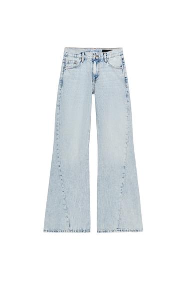 JEANS ZW COLLECTION RELAXED FLARE TIRO BAJO - Azul claro de Zara