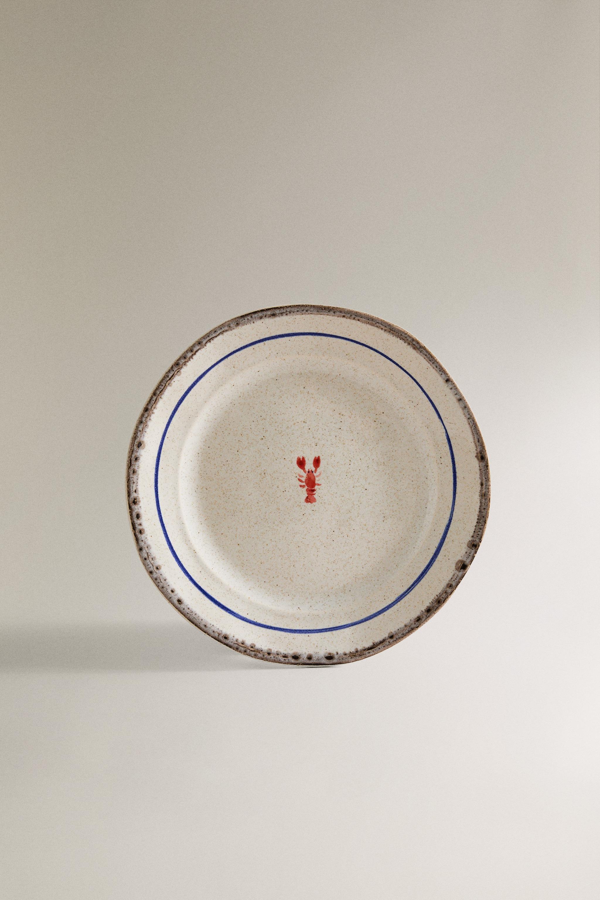 STONEWARE FISH DESSERT PLATE