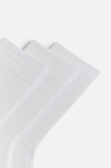 LOT DE 3 PAIRES DE CHAUSSETTES STRUCTURÉES - Blanc de Zara - Image 2