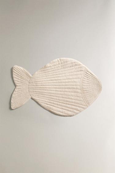 QUILTED FISH PLACEMAT - Light beige by Zara