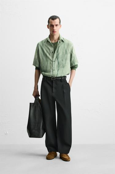 Zara ABSTRACT PRINT SHIRT - Sea green - Image 0
