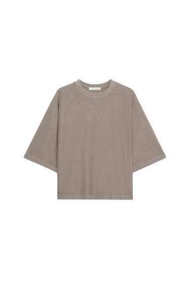 SHORT SLEEVE T-SHIRT - Sand by Zara