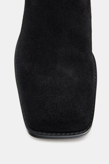 BOTTINES À TALONS BLOCS - Noir de Zara - Image 6