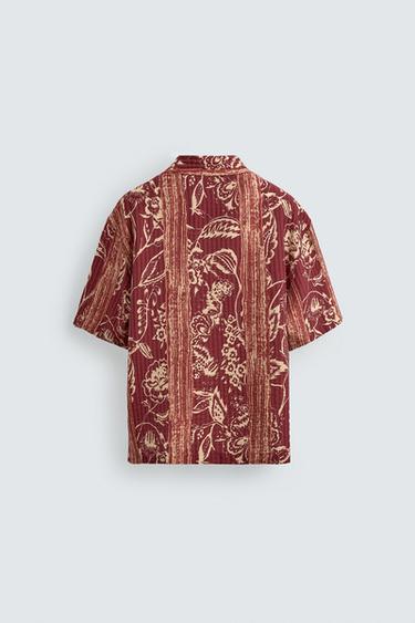STRIPED JACQUARD SHIRT - Reds by Zara - Image 6