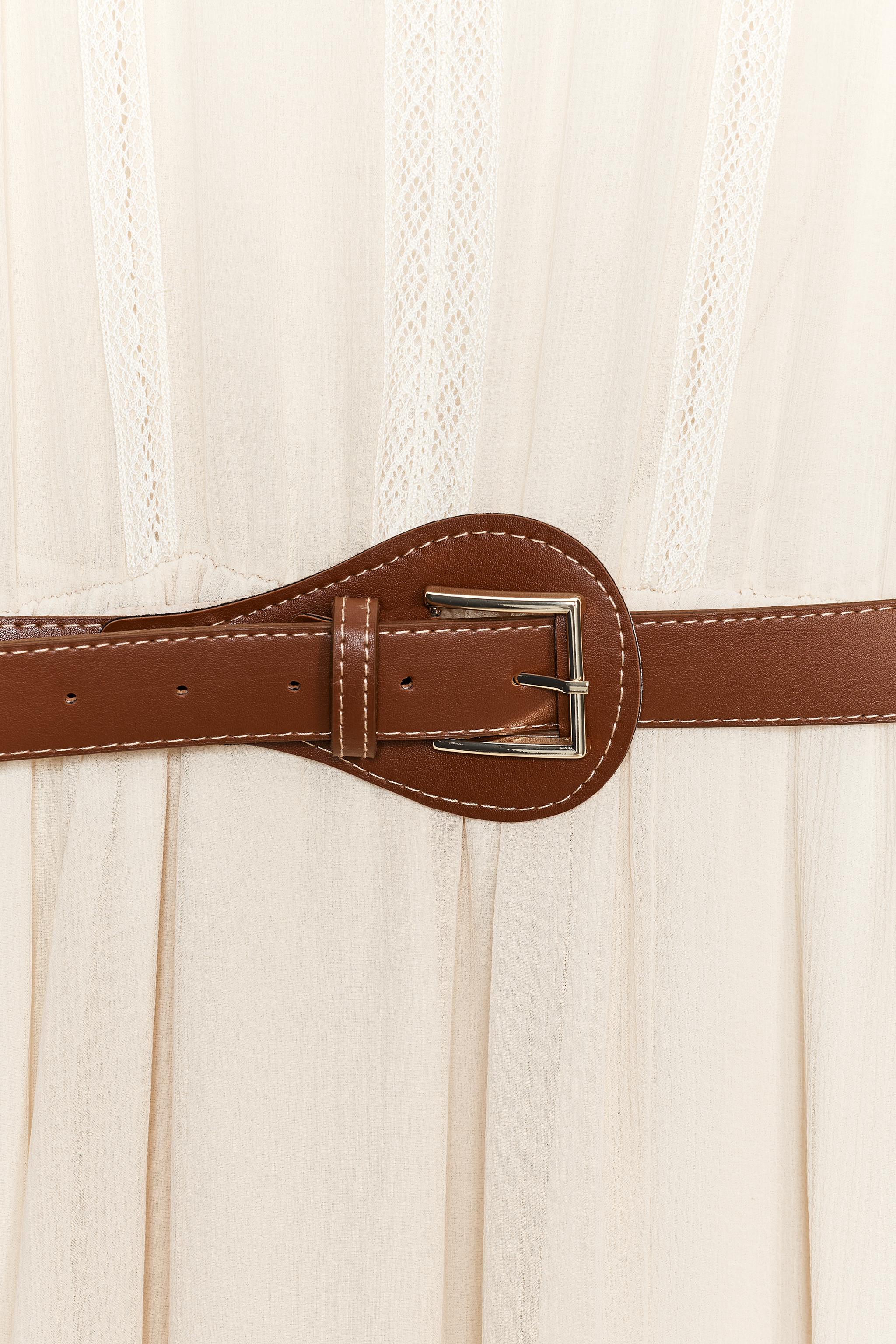 BELTED COTTON GAUZE DRESS