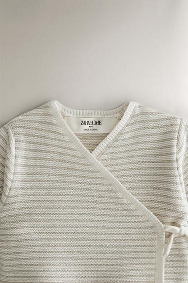 VESTE ENFANT COTON ET SOIE - Beige clair de Zara - Image 1