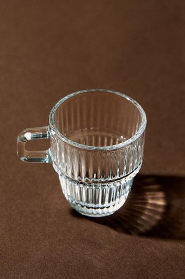 Zaras ESPRESSOKOPP I GLAS MED RELIEFDESIGN - 990