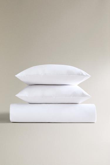 PERCALE DUVET COVER (800 THREAD COUNT) - White by Zara - Image 4