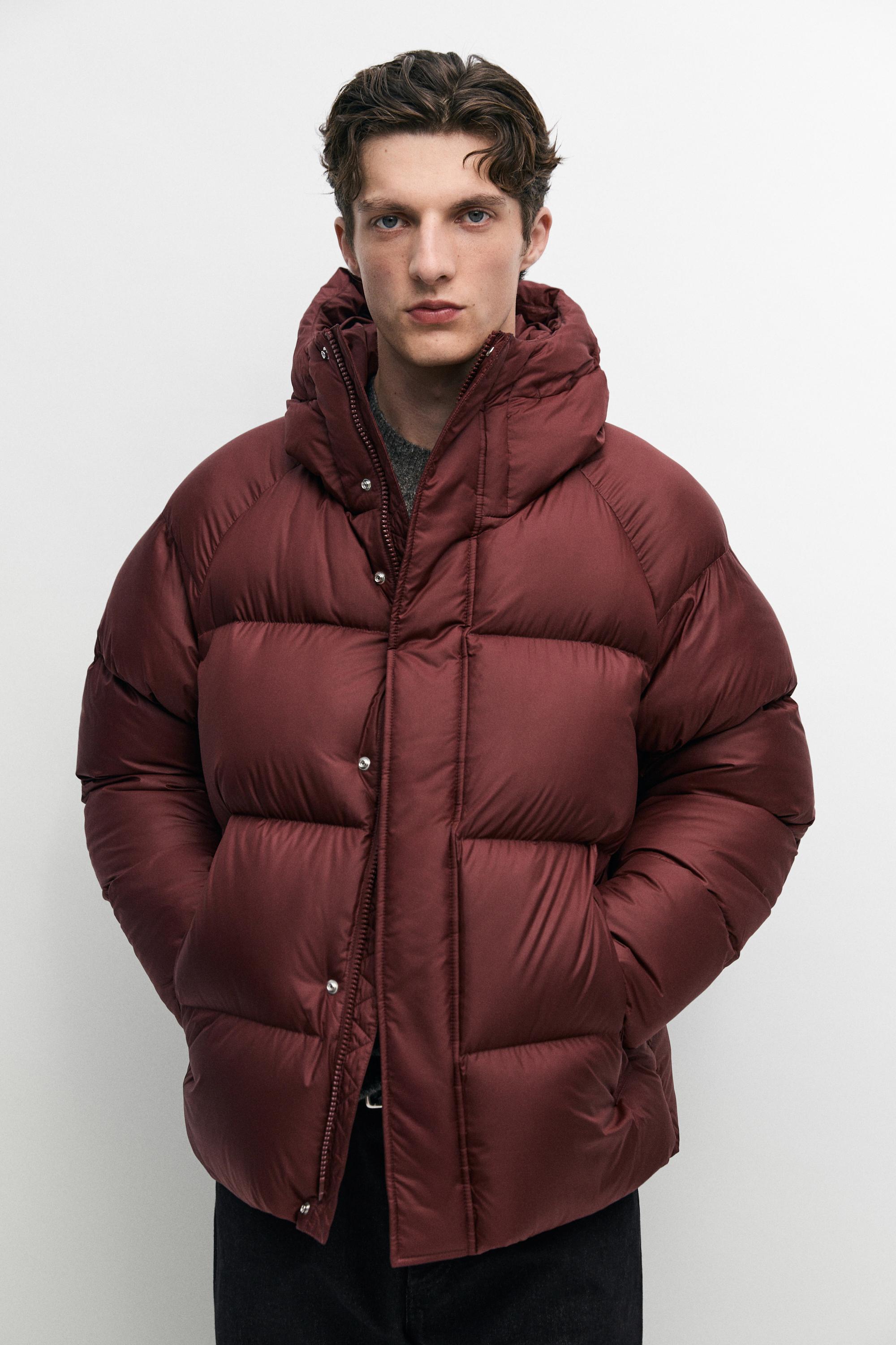 Hooded down jacket