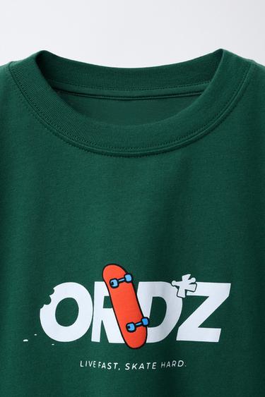 T-SHIRT IMPRIMÉ SKATE - Vert de Zara - Image 2