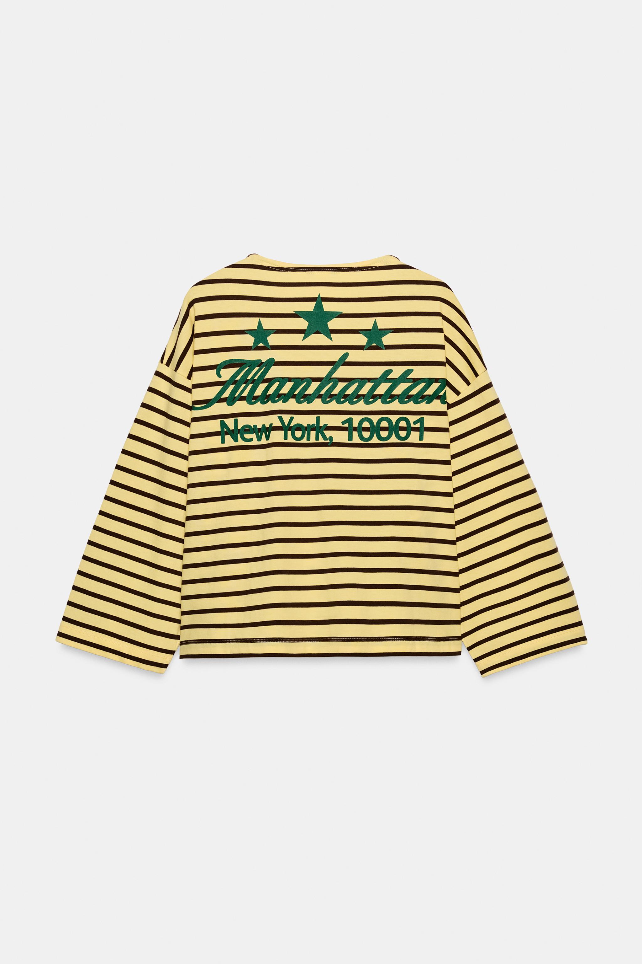 STRIPED TEXT T-SHIRT