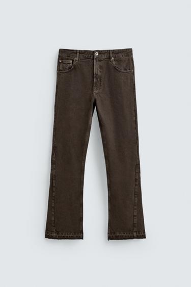 FLARE FIT JEANS - Brown by Zara