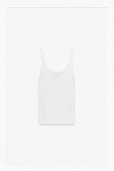 Figurbetontes Stricktop - Weiß von Zara