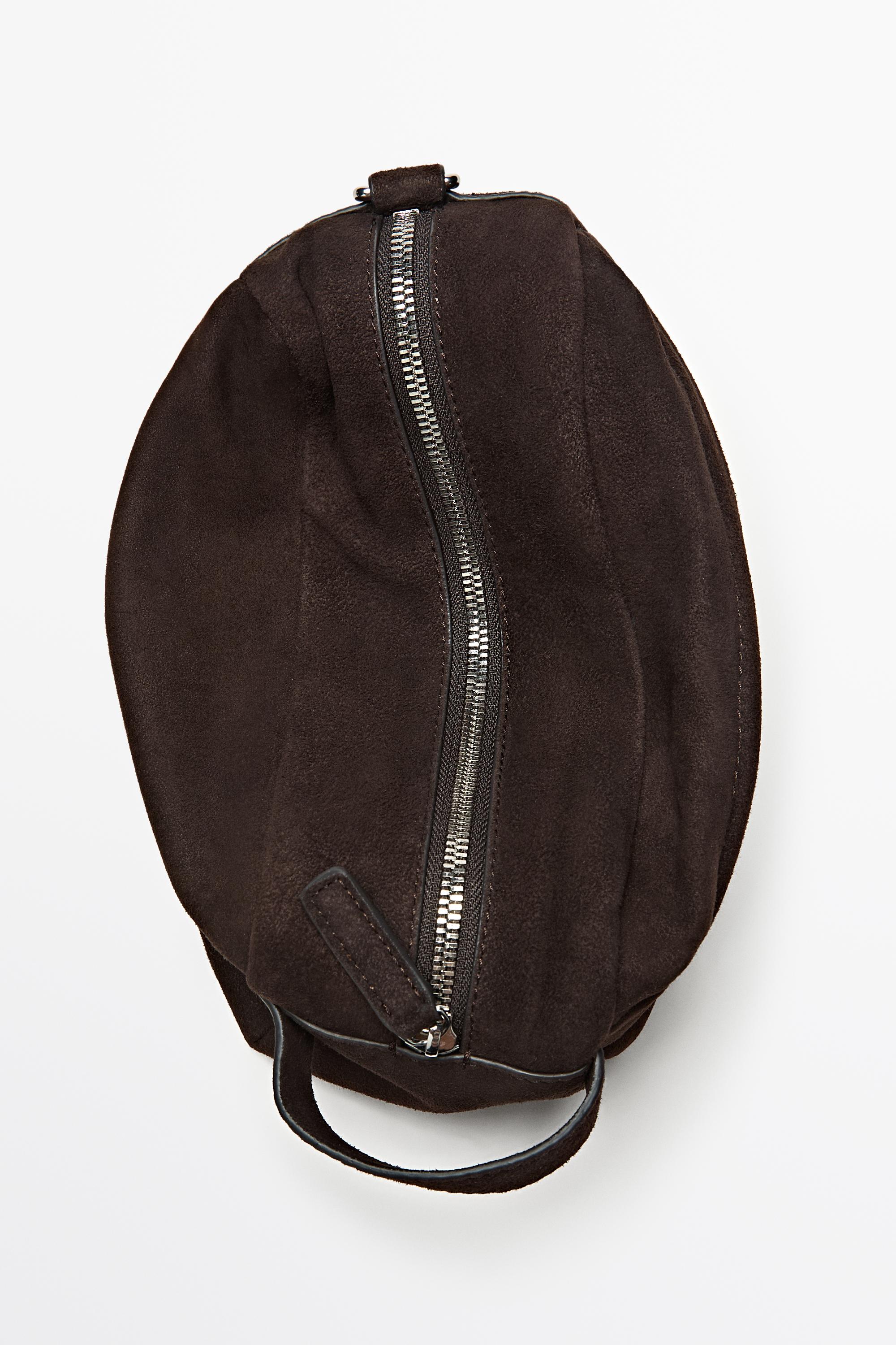 Suede toiletry bag