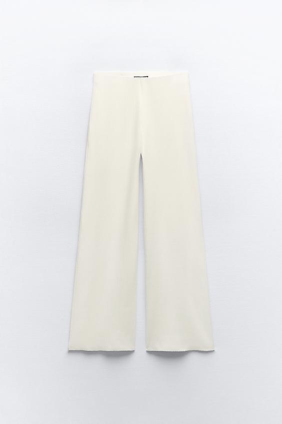 ASYMMETRIC TOP AND STRAIGHT-LEG TROUSERS WITH BUCKLES CO-ORD