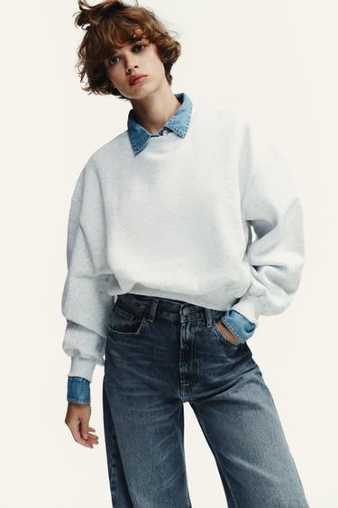 JEAN TRF EXTRA WIDE LEG TAILLE HAUTE - Indigo de Zara - Image 2