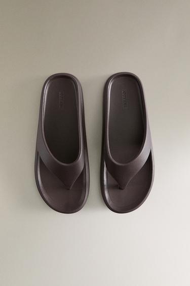 SANDALES DE BAIN CAOUTCHOUTÉES - Marron de Zara - Image 3