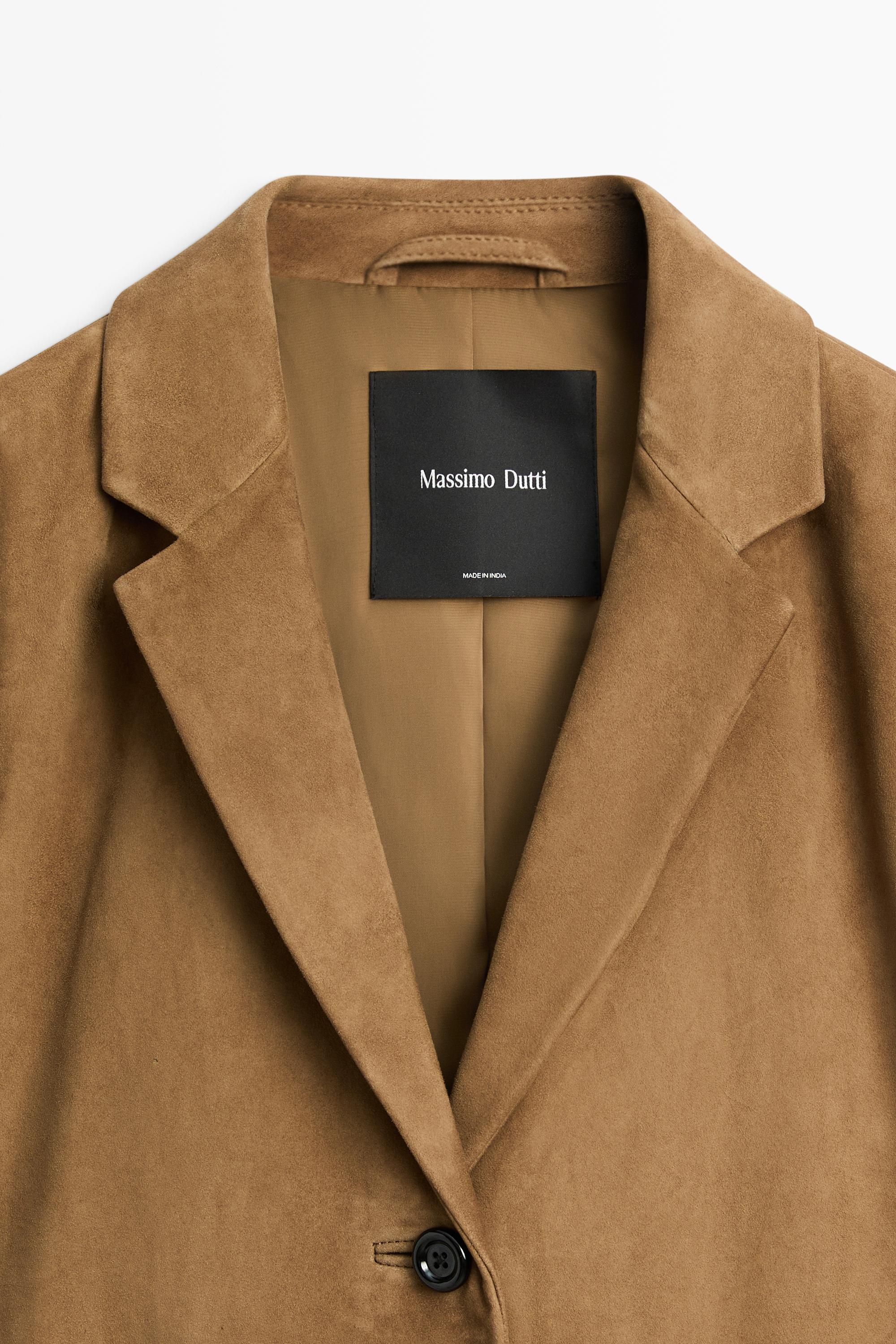 Blazer col en daim