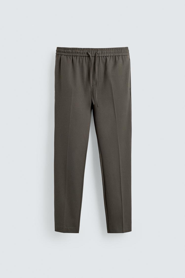 ZARA COMFORT FIT JOGGER WAIST TROUSERS