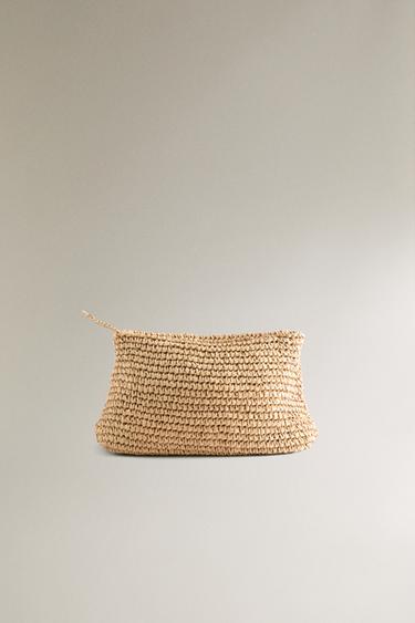 GROSSES KULTURBEUTEL AUS PAPIER - Beige von Zara