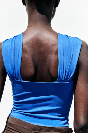 HALTER KNIT TOP - Blue by Zara - Image 2