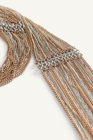 LIMITED EDITION CRAVAT NECKLACE - Gold / Silver by Zara - Image 4