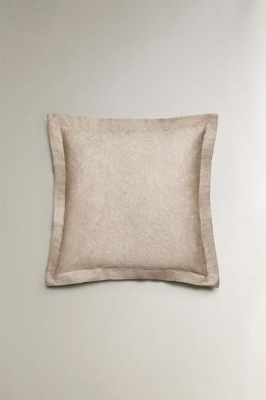 PAISLEY SATEEN PILLOWCASE - Light grey by Zara - Image 2
