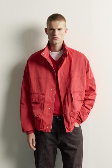 BOXY FIT TECHNICAL JACKET — Red 1