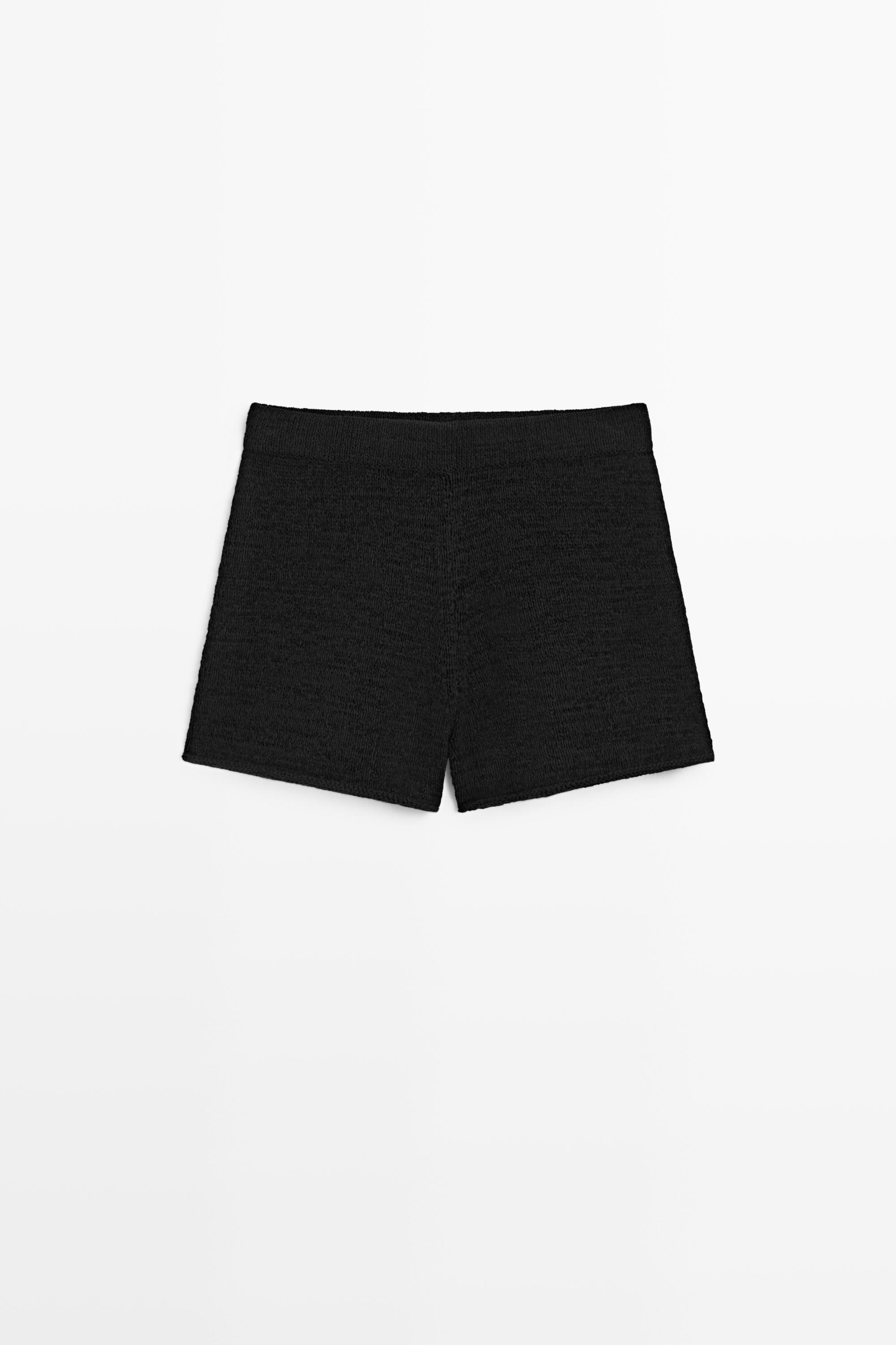 Short en maille texturée