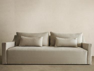 WASHED LINEN SOFA — Light beige 1
