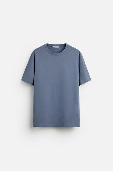 BASIC MEDIUM WEIGHT T-SHIRT - Blue by Zara