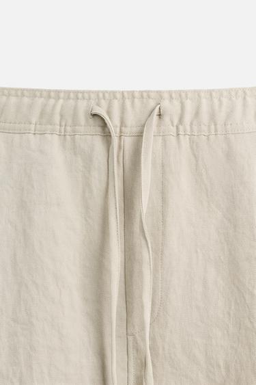 PLEATED FLOWING BERMUDA SHORTS - Sand / Marl by Zara - Image 8