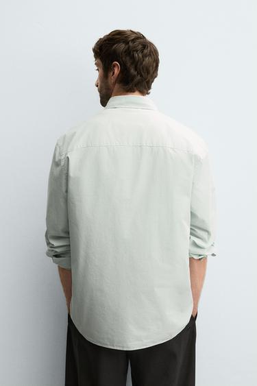 RELAXED FIT POPLIN SHIRT - Sky blue by Zara - Image 2