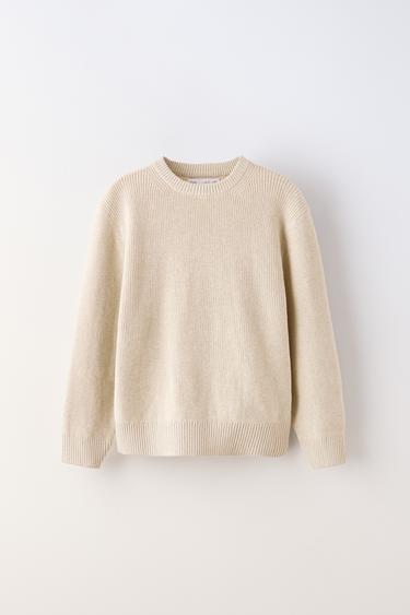 KNIT SWEATER - Ecru by Zara - Image 0