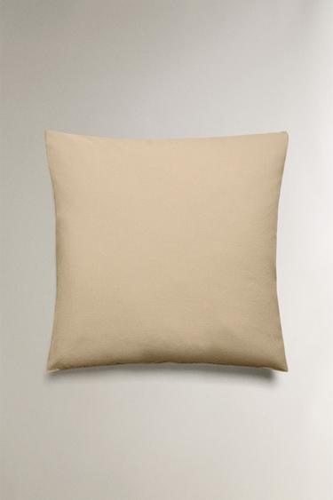 TEXTURED COTTON PILLOWCASE - Beige by Zara - Image 1