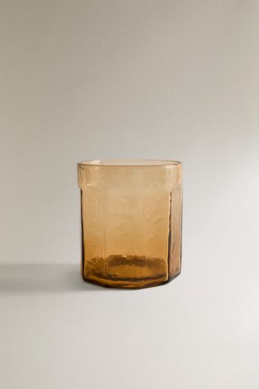 GOBELET VERRE MARTELÉ - Orange de Zara - Image 0