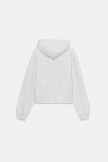 SWEAT À CAPUCHE - Gris chiné de Zara - Image 6