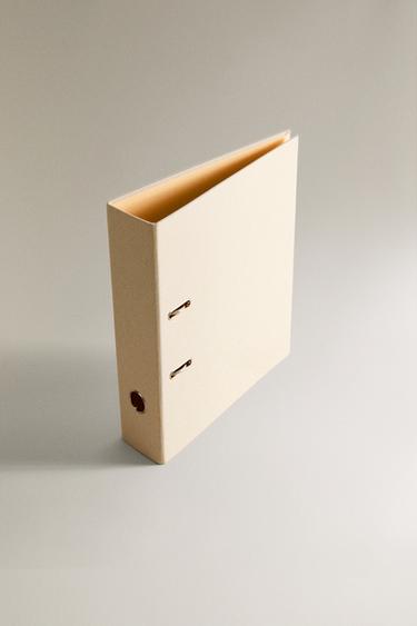 LINEN RING BINDER - Ecru by Zara - Image 1