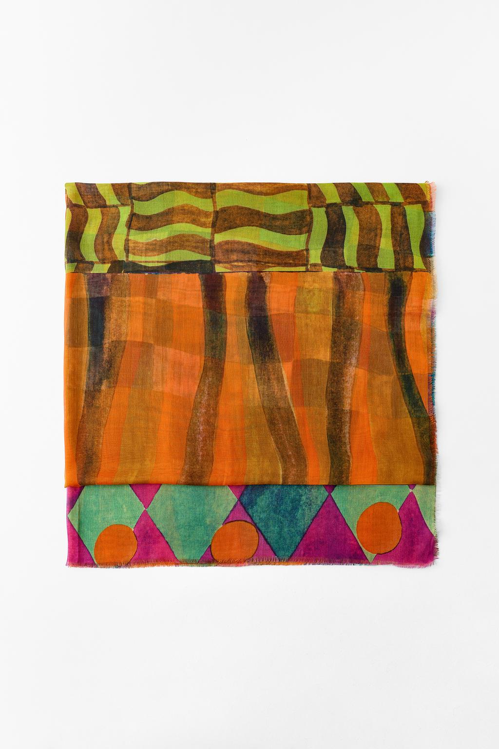 HARLEQUIN PRINT MODAL SILK SCARF