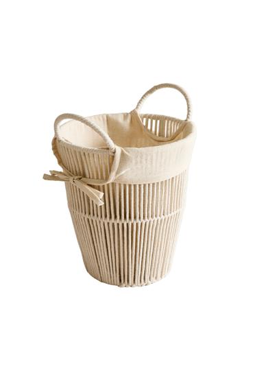 KOSMETIKEIMER MIT BAUMWOLLFUTTER - Cremefarben von Zara