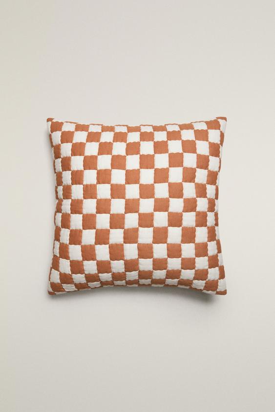 CHECK COTTON CUSHION COVER - 772 by Zara - Image 0