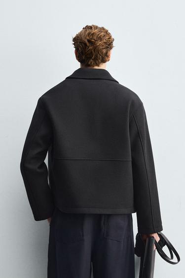TEXTURED ZIP-UP JACKET - Black by Zara
