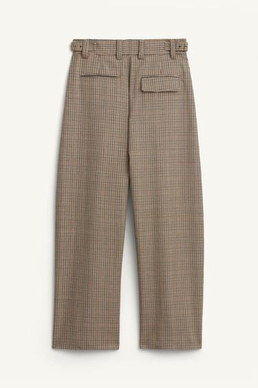 PANTALON DE COSTUME À CARREAUX EN LAINE ÉDITION LIMITÉE - Marron de Zara - Image 5