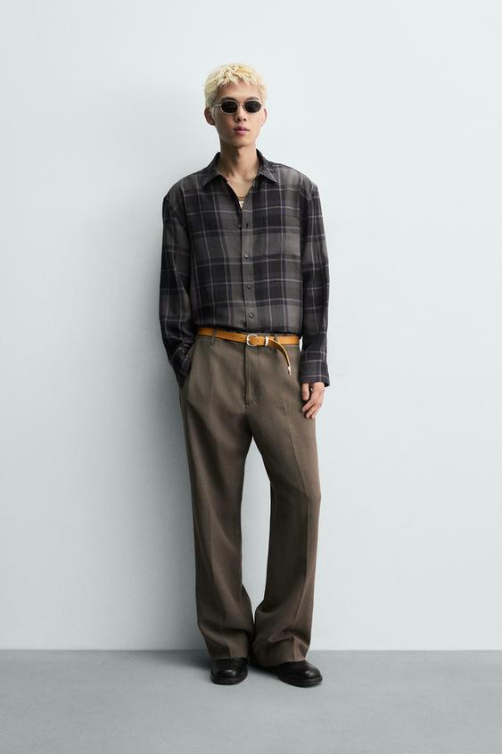 FLOWY PLAID SHIRT from Zara - $99.90