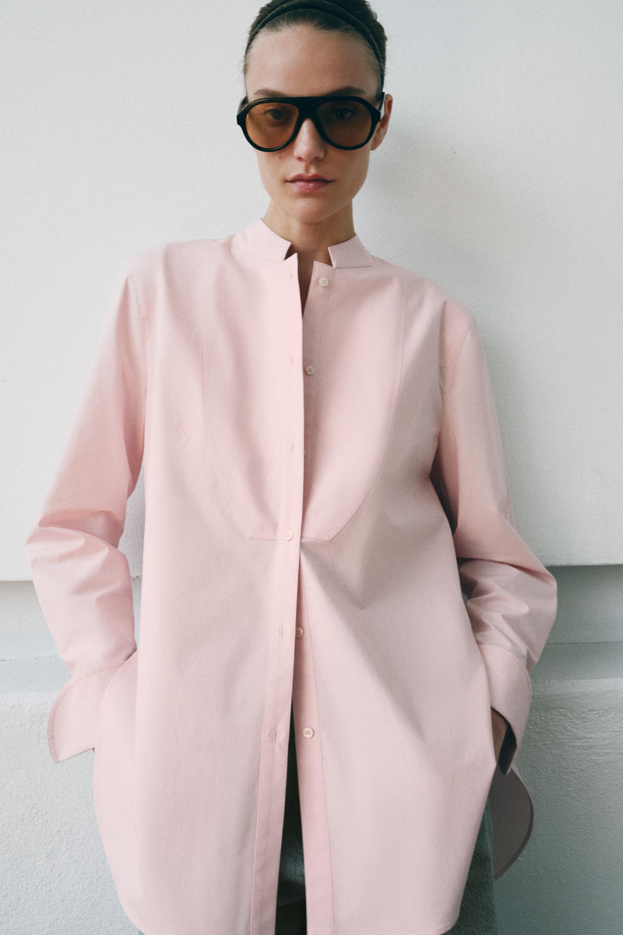 ASYMMETRIC POPLIN SHIRT ZW COLLECTION