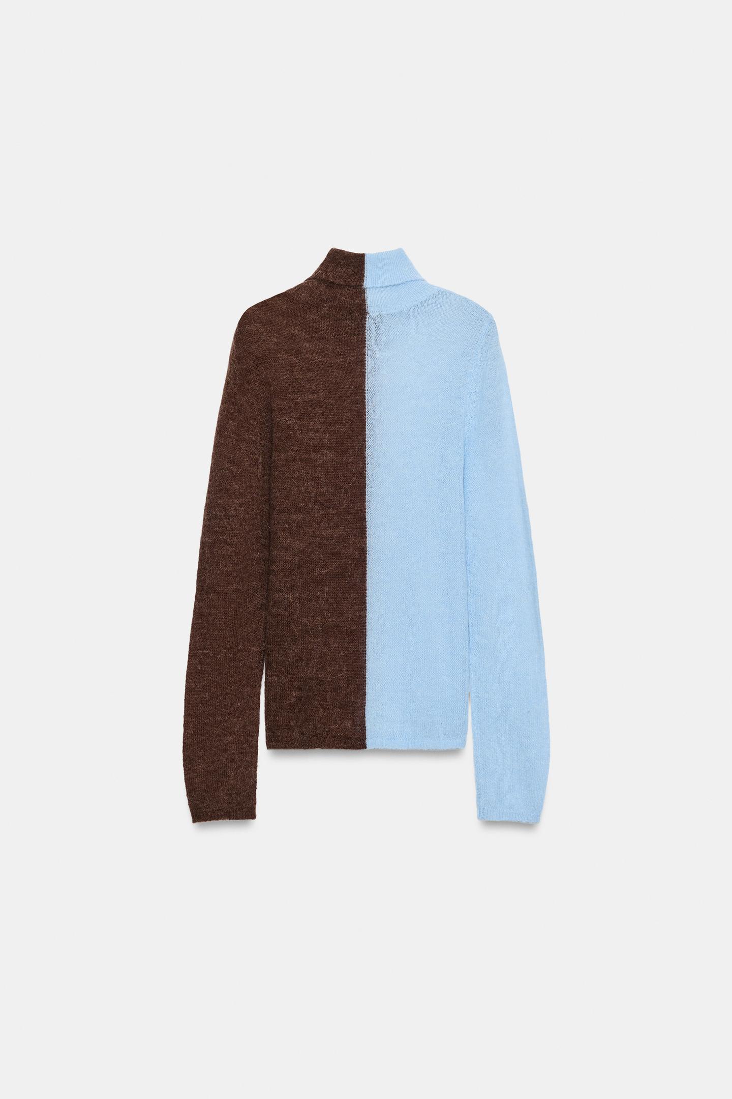 Женский свитер Zara Colorblock Knit, цвет: Разноцветный — фото 7