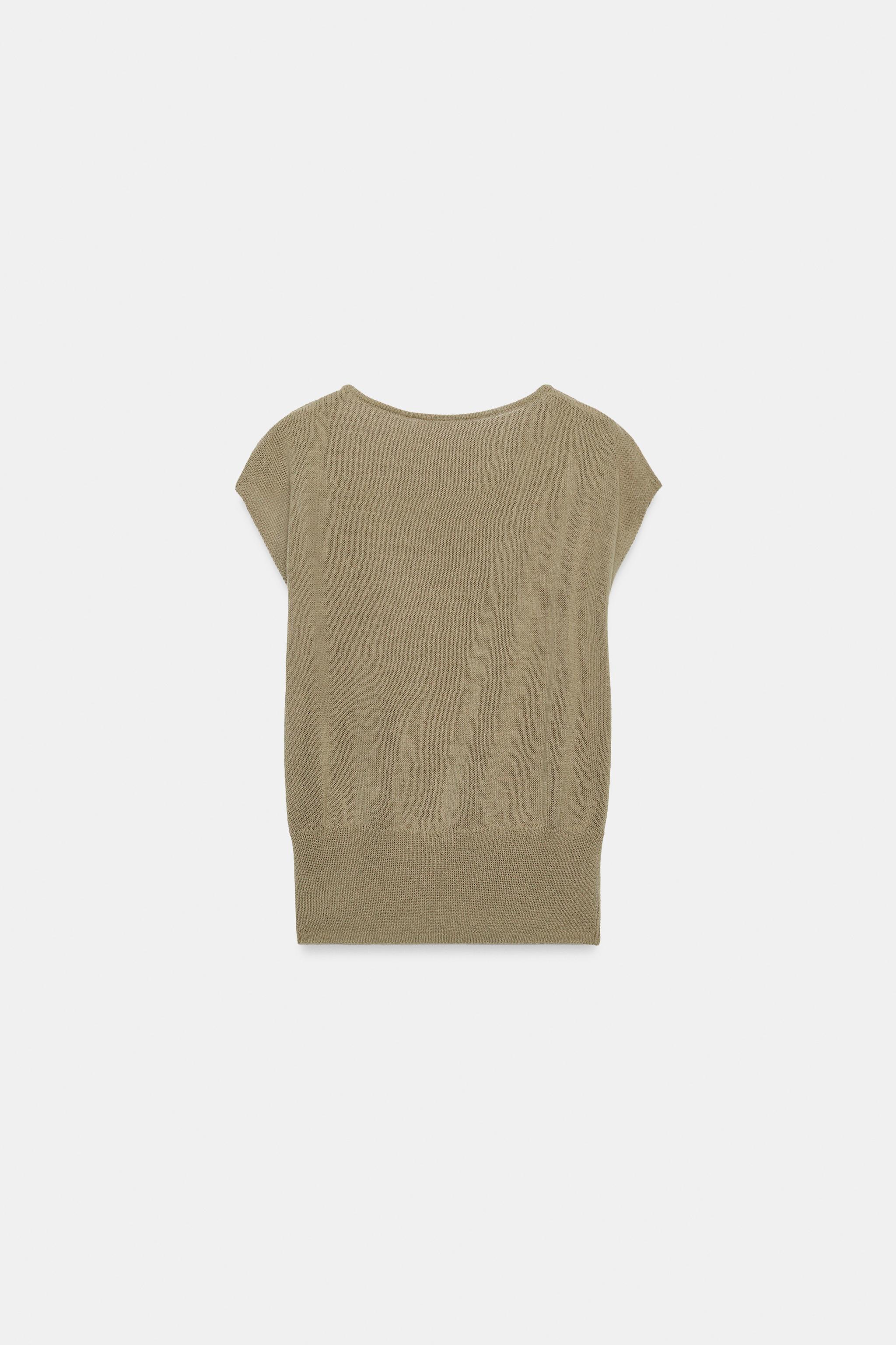 METALLIC TRIM KNIT TOP