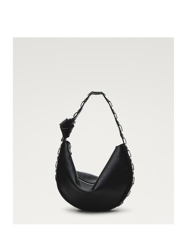 Zara Nappa leather bag with eyelets - Black